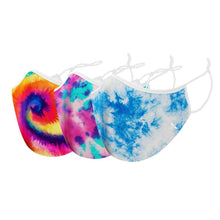 将图片加载到图库查看器,3-Pack: Tie Dyed Double Layer Reusable Face Mask with Adjustable Loop