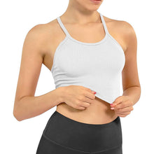 Load image into Gallery viewer, 3-Pack: Women Crop Basic Tank Top Ribbed Knit Sleeveless