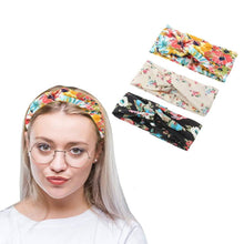 Load image into Gallery viewer, 3-Pack: Women's Boho Floral Style Criss Cross Headband