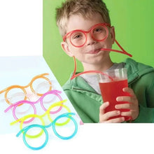 Load image into Gallery viewer, 3-Pack: Creative Fun Glasses Straw Crazy Funny Art Straw