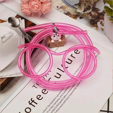 Load image into Gallery viewer, 3-Pack: Creative Fun Glasses Straw Crazy Funny Art Straw