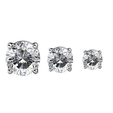 Load image into Gallery viewer, 3-Pairs: Elements of Love Crystal Stud Earrings