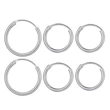 Load image into Gallery viewer, 3-Pairs: Endless Hoop Earrings