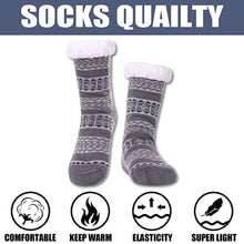 将图片加载到图库查看器,3-Pairs: Men's Assorted Soft Fluffy Sherpa Slipper Socks
