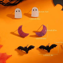 Load image into Gallery viewer, 3-Pairs: Retro Halloween Earrings