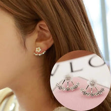 Load image into Gallery viewer, 3-Pairs: Women's Crystal Flower Daisy Earrings