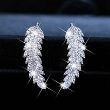 将图片加载到图库查看器,3-Pairs: Zircon Gold and Silver Leaf Stud Earrings