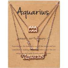 将图片加载到图库查看器,3-Piece: Constellation Zodiac Layer Necklaces