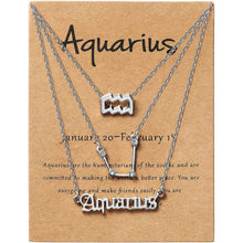 将图片加载到图库查看器,3-Piece: Constellation Zodiac Layer Necklaces
