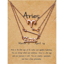 将图片加载到图库查看器,3-Piece: Constellation Zodiac Layer Necklaces