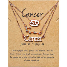 将图片加载到图库查看器,3-Piece: Constellation Zodiac Layer Necklaces
