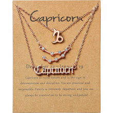 将图片加载到图库查看器,3-Piece: Constellation Zodiac Layer Necklaces