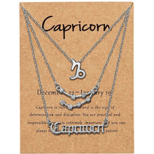将图片加载到图库查看器,3-Piece: Constellation Zodiac Layer Necklaces