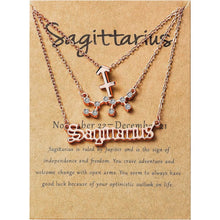 将图片加载到图库查看器,3-Piece: Constellation Zodiac Layer Necklaces