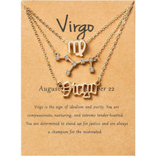 将图片加载到图库查看器,3-Piece: Constellation Zodiac Layer Necklaces