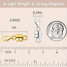 Load image into Gallery viewer, 3-Piece: Magnetic Lobster Clasp Necklace Converter with Strong Magnetic Closure