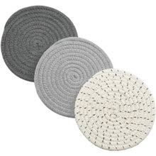 Load image into Gallery viewer, 3-Piece Set: 100% Pure Cotton Thread Weave Hot Pot Holders