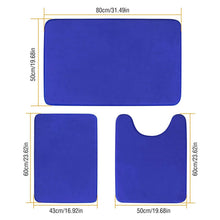 Load image into Gallery viewer, 3-Piece Set: Bathroom Rug Set Plush Velvet Bath Carpet