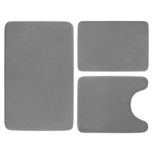 Load image into Gallery viewer, 3-Piece Set: Bathroom Rug Set Plush Velvet Bath Carpet