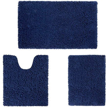Load image into Gallery viewer, 3-Piece Set: Bathroom Rugs Set Ultra Soft Non Slip and Absorbent Chenille