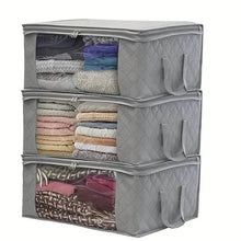 将图片加载到图库查看器,3-Piece Set: Foldable Storage Bags - Large Capacity Clothes Storage Containers