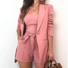 Load image into Gallery viewer, 3-Piece Set: Women Fashion Blazer Set
