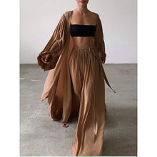 将图片加载到图库查看器,3-Piece Set: Women's Boho Solid Color Plus Size