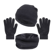 将图片加载到图库查看器,3-Piece: Winter Beanie Hat Scarf Gloves for Men