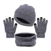 将图片加载到图库查看器,3-Piece: Winter Beanie Hat Scarf Gloves for Men