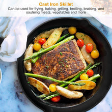 Load image into Gallery viewer, 3-Pieces: Pre-Seasoned Cast Iron Skillet