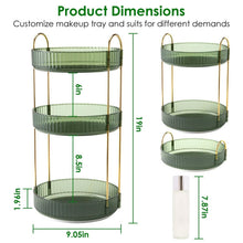 将图片加载到图库查看器,3-Tier 360¬∞ Spinning Rotating Makeup Organizer