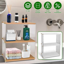 Load image into Gallery viewer, 3-Tier: Acrylic Countertop Organizer Bathroom Wood Counter Storage