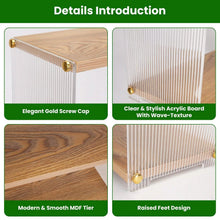 Load image into Gallery viewer, 3-Tier: Acrylic Countertop Organizer Bathroom Wood Counter Storage