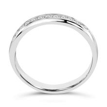 将图片加载到图库查看器,18K White Gold 1/4 Cttw Channel Set Brilliant Round-Cut Diamond Classic 11 Stone Wedding Band Ring (E-F Color, I1-I2 Clarity) - Size 5