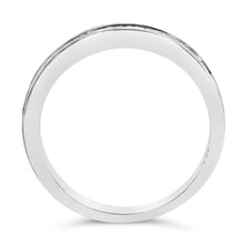 Load image into Gallery viewer, IGI Certified 1/2 Cttw Princess Cut Diamond 18K White Gold Channel Set Half Eternity Style Wedding Band Ring (H-I Color, SI2-I1 Clarity) - Size 4-1/2