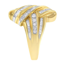 Load image into Gallery viewer, 10K Yellow Gold Diamond Bypass Ring (1.0 cttw, H-I Color, I2-I3 Clarity)
