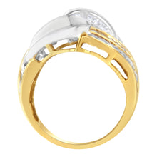 Load image into Gallery viewer, 10KT Two-Toned Gold Diamond Bypass Ring (1 cttw, H-I Color, SI1-SI2 Clarity)
