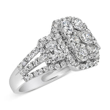 Load image into Gallery viewer, 14K White Gold 2 1/4 Cttw Diamond Cocktail Cluster Ring (G-H Color, SI2-I1 Clarity) - Size 7