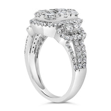 Load image into Gallery viewer, 14K White Gold 2 1/4 Cttw Diamond Cocktail Cluster Ring (G-H Color, SI2-I1 Clarity) - Size 7