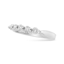 Load image into Gallery viewer, 14K White Gold 1/2 Cttw Round-Cut 5-Stone Diamond Ring (H-I Color, SI1-SI2 Clarity) Size 7