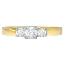Load image into Gallery viewer, 14K Two-Toned Gold 1/2 CTTW Round-cut Diamond Ring (G-H, SI1-SI2)