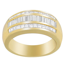 Load image into Gallery viewer, 14K Yellow Gold 1ct. TDW Princess and Baguette-Cut Diamond Ring(H-I, SI1-SI2)