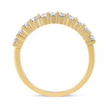Load image into Gallery viewer, IGI Certified 1/2 Cttw Diamond 10K Yellow Gold Prong Set Fluted Band Style Wedding Ring (J-K Color, I1-I2 Clarity) - Size 7