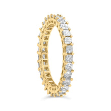 Load image into Gallery viewer, 14K Yellow Gold 2.00 Cttw Shared Prong Set Princess Cut Diamond Eternity Band Ring (J-K Color, SI1-SI2 Clarity) - Ring Size 7
