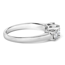 Load image into Gallery viewer, 14K White Gold 3/4 Cttw Lab Grown Diamond 3 Stone Ring Band (F-G Color, VS2-SI1 Clarity)- Size 7