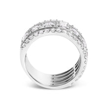 Load image into Gallery viewer, .925 Sterling Silver 2.0 Cttw Lab Grown Diamond Three-Row Pavé Band Ring