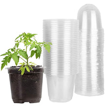 Load image into Gallery viewer, 30-Pieces: Plant Nursery Pots PET Flower Seed Starting Pots Container with Dome Drainage Holes