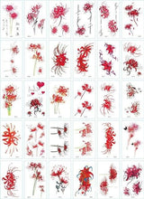 Load image into Gallery viewer, 30 Pieces/set Small Luxury Temporary Tattoo Sticker Colorful Drawing Flower Cute Body Tatoo For Kids Adults