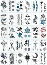 Load image into Gallery viewer, 30 Pieces/set Small Luxury Temporary Tattoo Sticker Colorful Drawing Flower Cute Body Tatoo For Kids Adults
