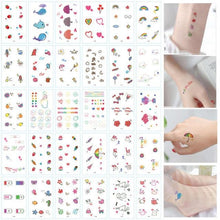 Load image into Gallery viewer, 30 Pieces/set Small Luxury Temporary Tattoo Sticker Colorful Drawing Flower Cute Body Tatoo For Kids Adults
